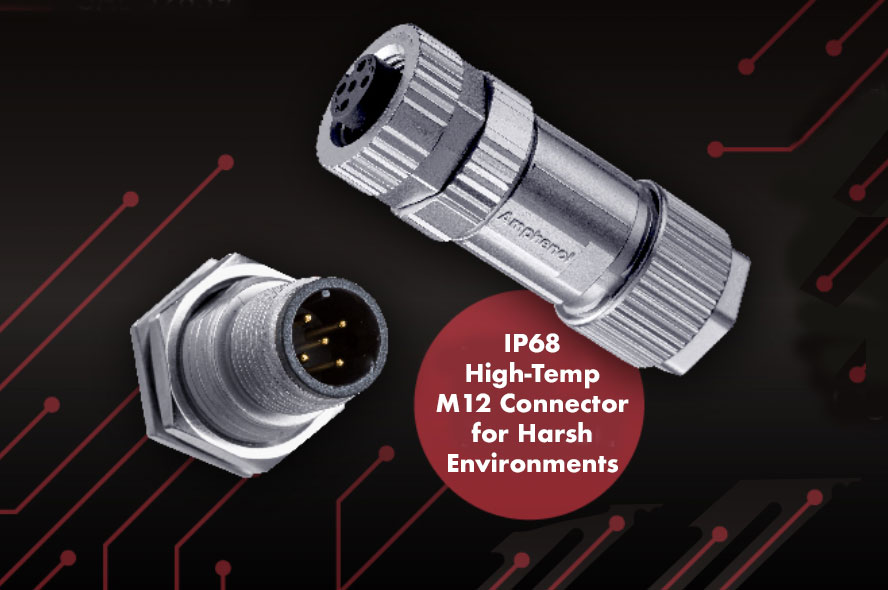 M12 High-Temperature, Heavy-Duty IP68 Connector