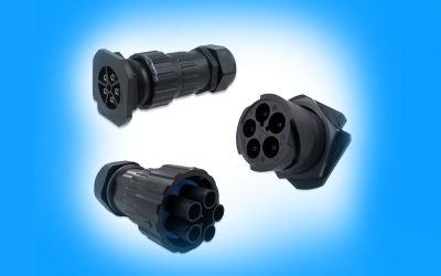 Rugged IP67 connectors for one, two and three-phase applications